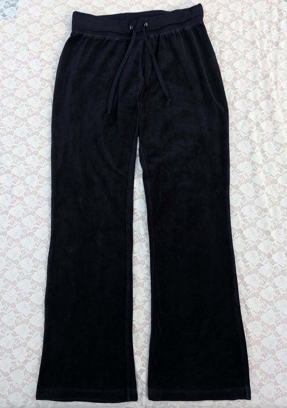 Juicy Couture vtg black towel terry track pants JGMU 01070 y2k McBling baddie